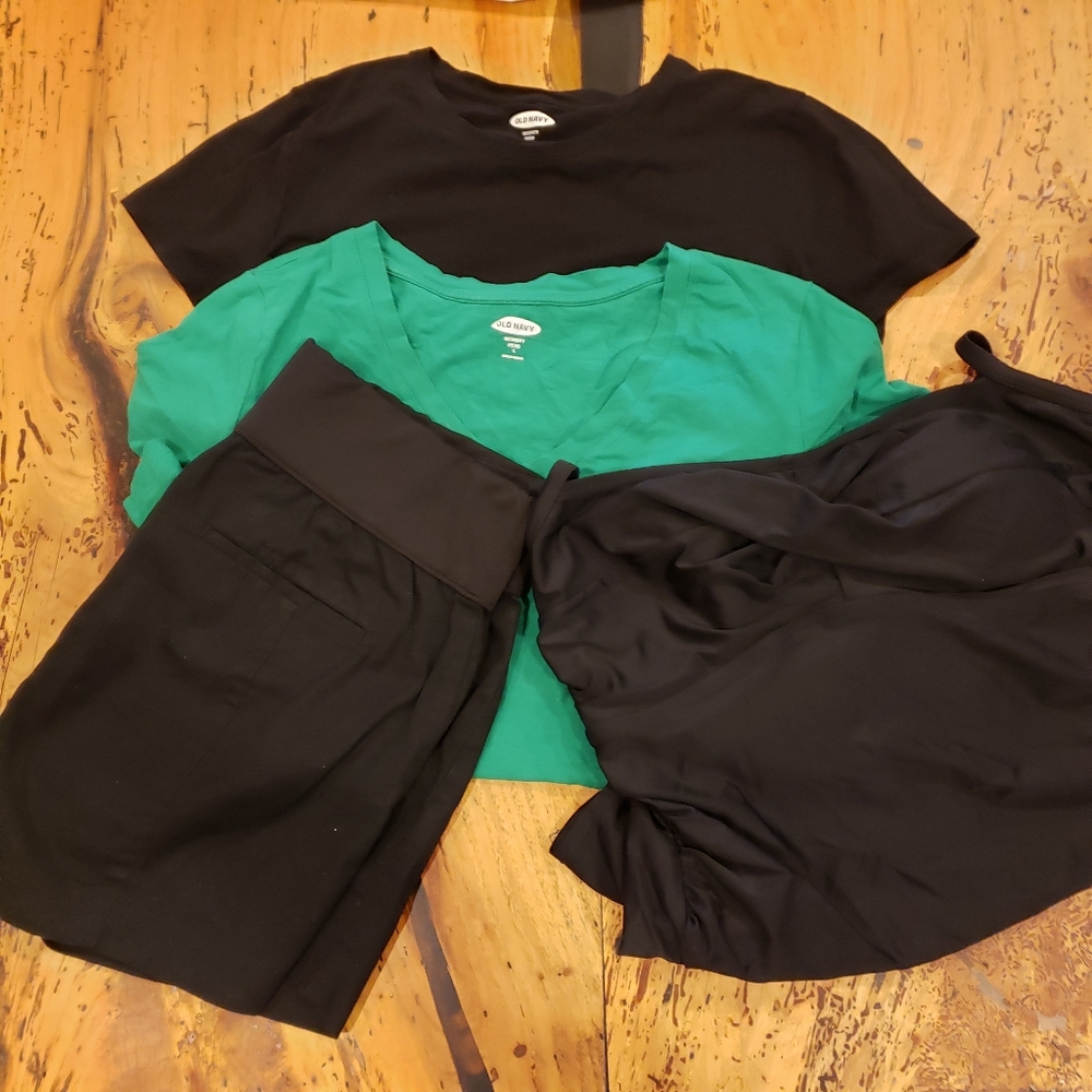 Large green black maternity bundle